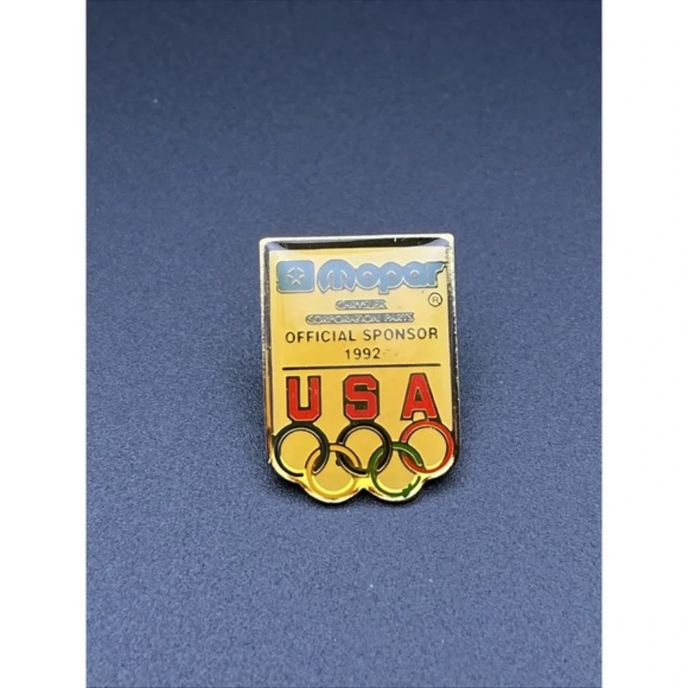 Vintage 1992 Barcelona‎ Summer Olympics Mopar Chrysler Parts Team USA Hat Pin